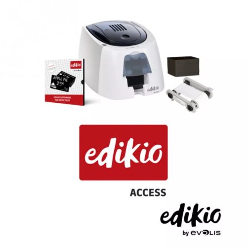 Imprimantă carduri single sided, 12 dots/mm (300 dpi), USB, kit (USB) Evolis Edikio Access Guest EA2U0000BS-BS011