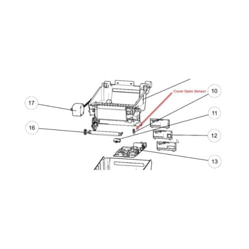 Kit senzor cap deschis ZD420T/ZD620T Zebra P1080383-044